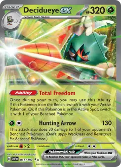 Pokémon-Karte Decidueye ex 015/197