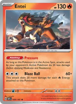 Pokémon-Karte Entei 030/197