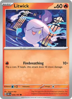 Pokémon-Karte Litwick 036/197