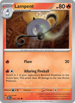 Pokémon-Karte Lampent 037/197