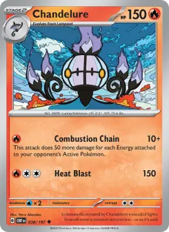 Pokémon-Karte Chandelure 038/197