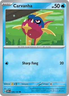Pokémon-Karte Carvanha 046/197
