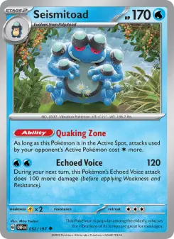 Pokémon-Karte Seismitoad 052/197