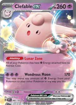 Pokémon-Karte Clefable ex 082/197