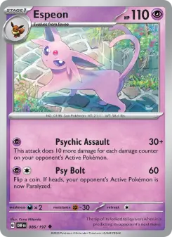 Pokémon-Karte Espeon 086/197