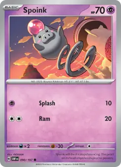 Pokémon-Karte Spoink 090/197