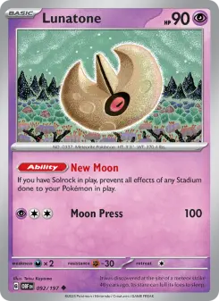 Pokémon-Karte Lunatone 092/197