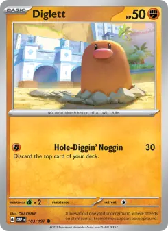 Pokémon-Karte Diglett 103/197