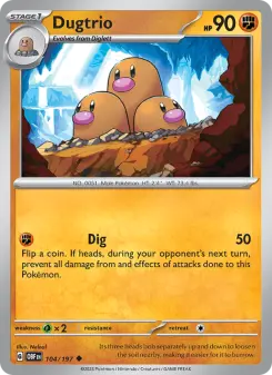 Pokémon-Karte Dugtrio 104/197