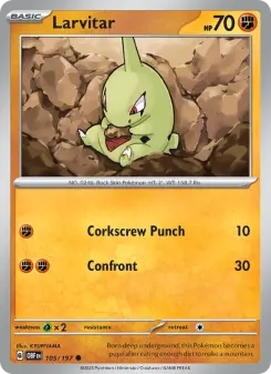 Pokémon-Karte Larvitar 105/197