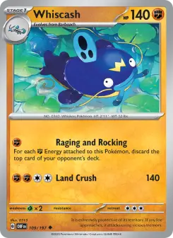 Pokémon-Karte Whiscash 109/197