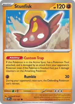 Pokémon-Karte Stunfisk 112/197