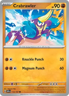 Pokémon-Karte Crabrawler 114/197