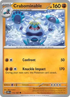 Pokémon-Karte Crabominable 115/197