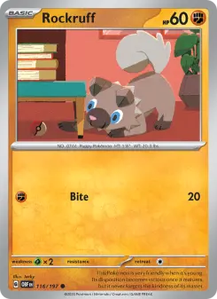 Pokémon-Karte Rockruff 116/197