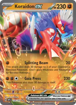 Pokémon-Karte Koraidon ex 124/197