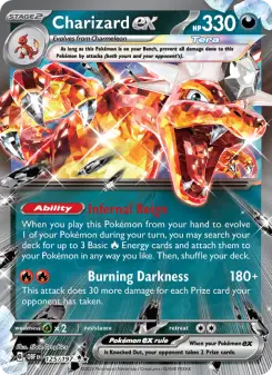 Pokémon-Karte Charizard ex 125/197