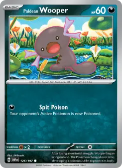 Pokémon-Karte Paldean Wooper 126/197