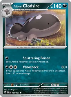 Pokémon-Karte Paldean Clodsire 129/197