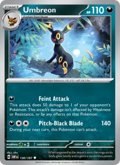 Pokémon-Karte Umbreon 130/197