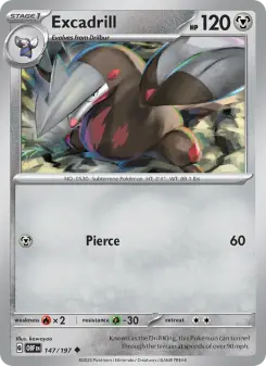 Pokémon-Karte Excadrill 147/197