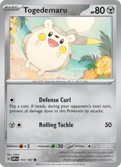 Pokémon-Karte Togedemaru 151/197
