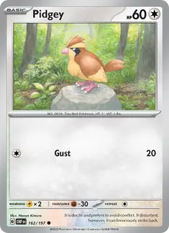 Pokémon-Karte Pidgey 162/197
