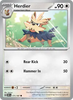 Pokémon-Karte Herdier 171/197