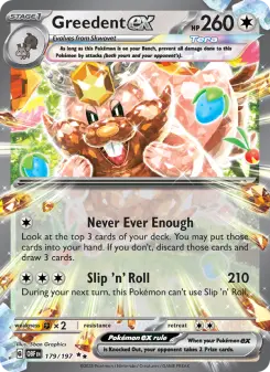 Pokémon-Karte Greedent ex 179/197