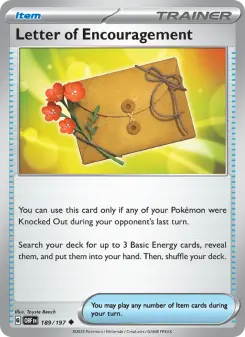 Pokémon-Karte Letter of Encouragement 189/197
