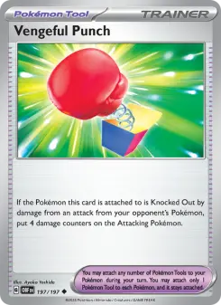 Pokémon-Karte Vengeful Punch 197/197