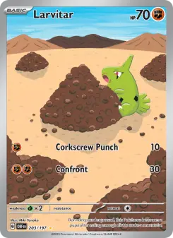 Pokémon-Karte Larvitar 203/197