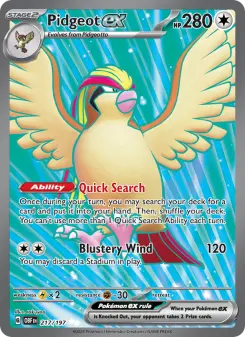 Pokémon-Karte Pidgeot ex 217/197