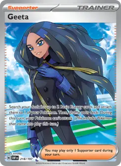 Pokémon-Karte Geeta 218/197