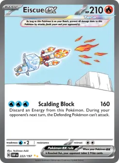 Pokémon-Karte Eiscue ex 222/197
