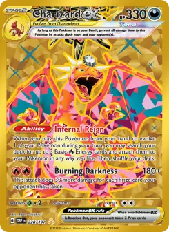Pokémon-Karte Charizard ex 228/197