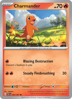 Pokémon-Karte Charmander 007/091