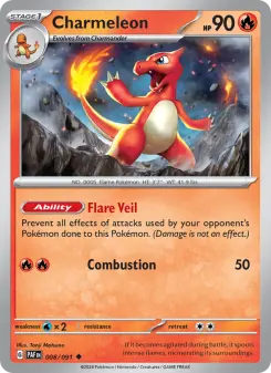 Pokémon-Karte Charmeleon 008/091