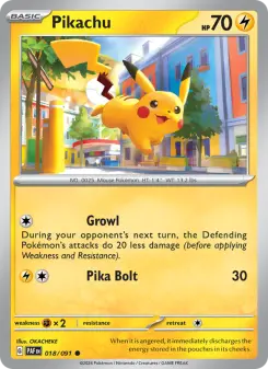 Pokémon-Karte Pikachu 018/091