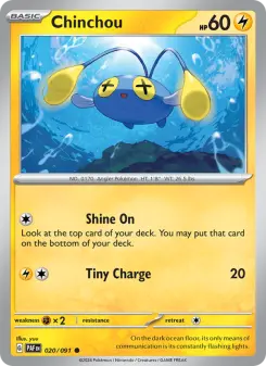 Pokémon-Karte Chinchou 020/091