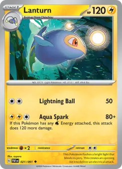 Pokémon-Karte Lanturn 021/091