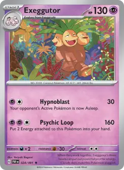 Pokémon-Karte Exeggutor 024/091