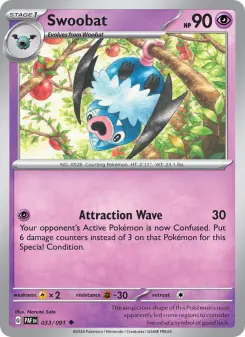 Pokémon-Karte Swoobat 033/091