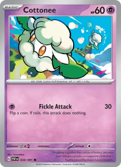 Pokémon-Karte Cottonee 034/091