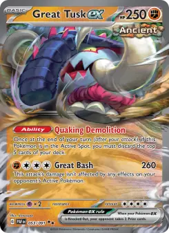 Pokémon-Karte Great Tusk ex 053/091