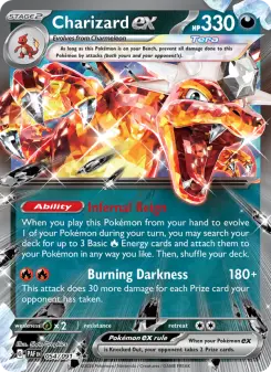 Pokémon-Karte Charizard ex 054/091