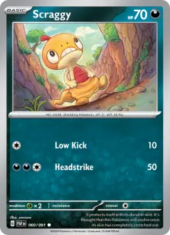 Pokémon-Karte Scraggy 060/091