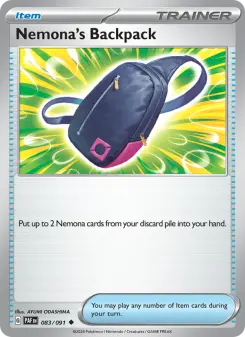 Pokémon-Karte Nemona's Backpack 083/091