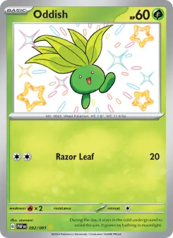 Pokémon-Karte Oddish 092/091