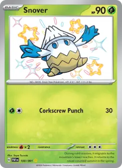 Pokémon-Karte Snover 100/091